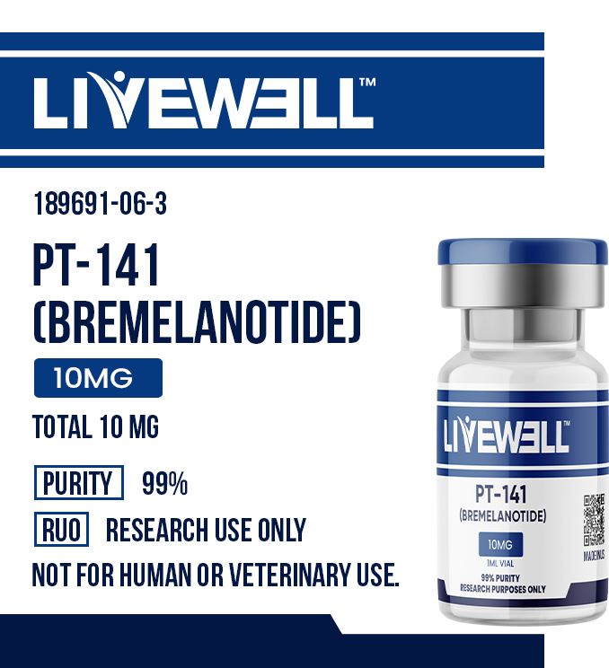 PT-141 (Bremelanotide) Peptide — MC3R/MC4R Agonist | Research Grade