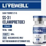 SS-31 research peptide vial, mitochondrial-targeted peptide, 99% purity, research use only — LiveWell Peptides