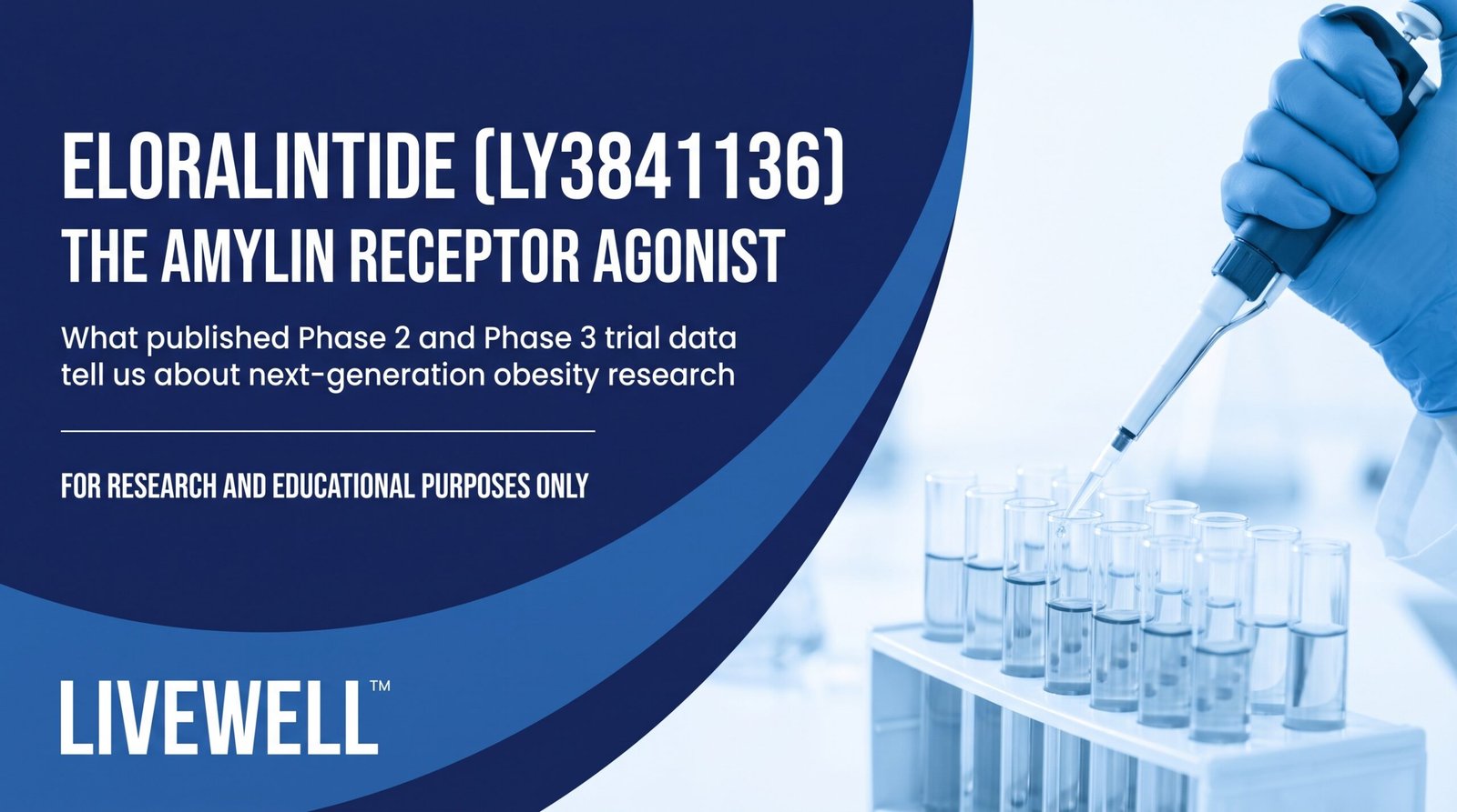 Eloralintide LY3841136 amylin receptor agonist molecular illustration